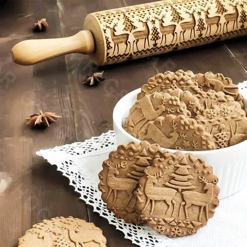 Rolo de Madeira para Decoração de Massas Ferrazi