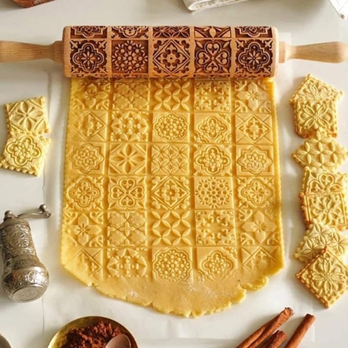 Rolo de Madeira para Decoração de Massas Ferrazi