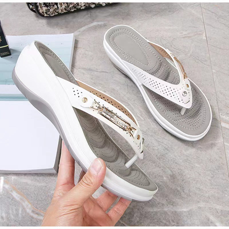 Sandália Feminina Ergonômica de Plataforma Ferrazi
