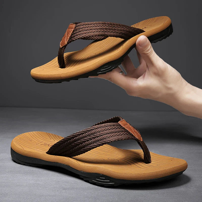 Sandália Masculina Solado Antiderrapante Horizonte Jazz Vitalidade, Conforto Seguro Para o Dia a Dia