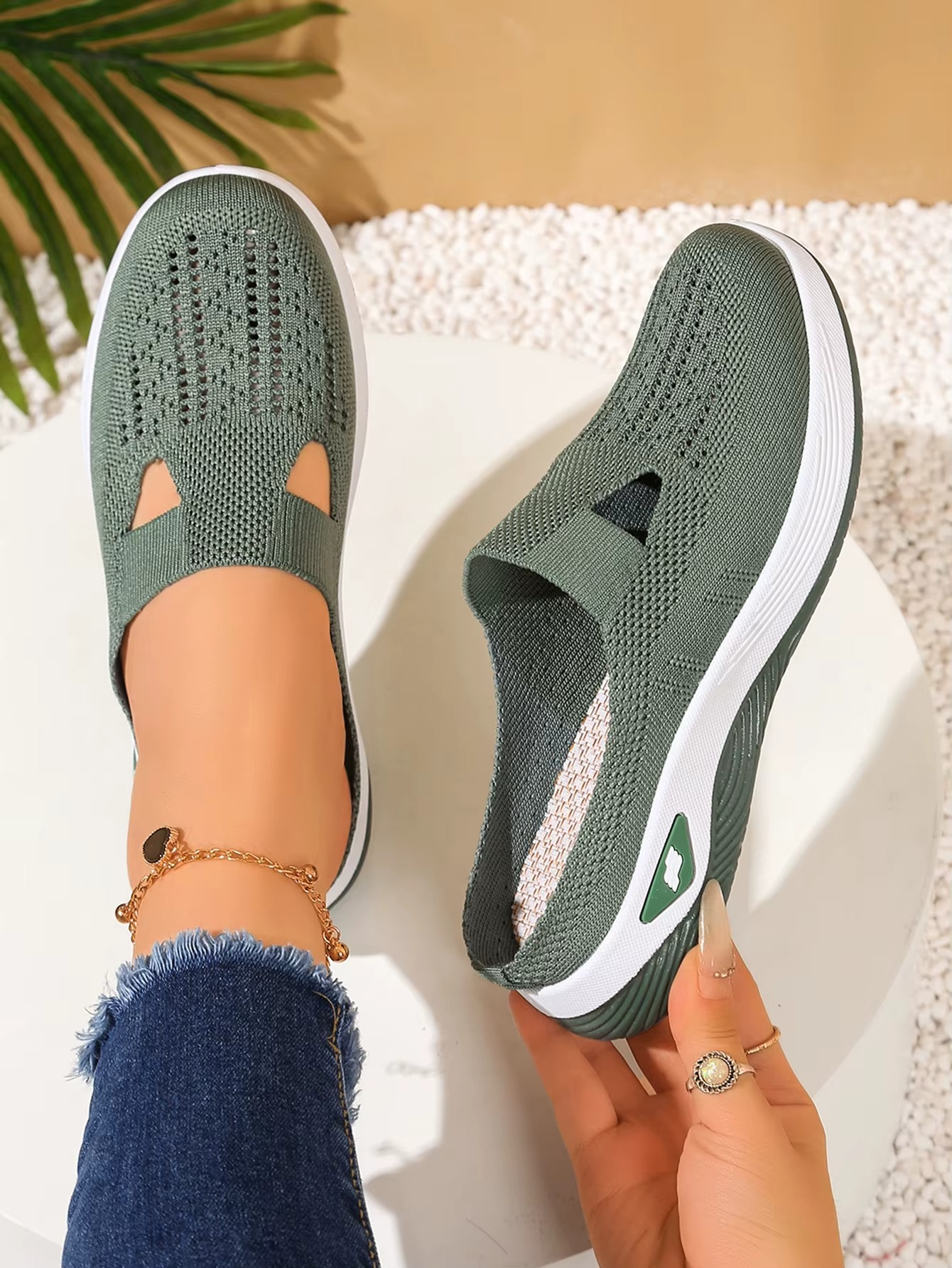 Sapato Feminino Casual Slip On Leve e Respirável Ferrazi