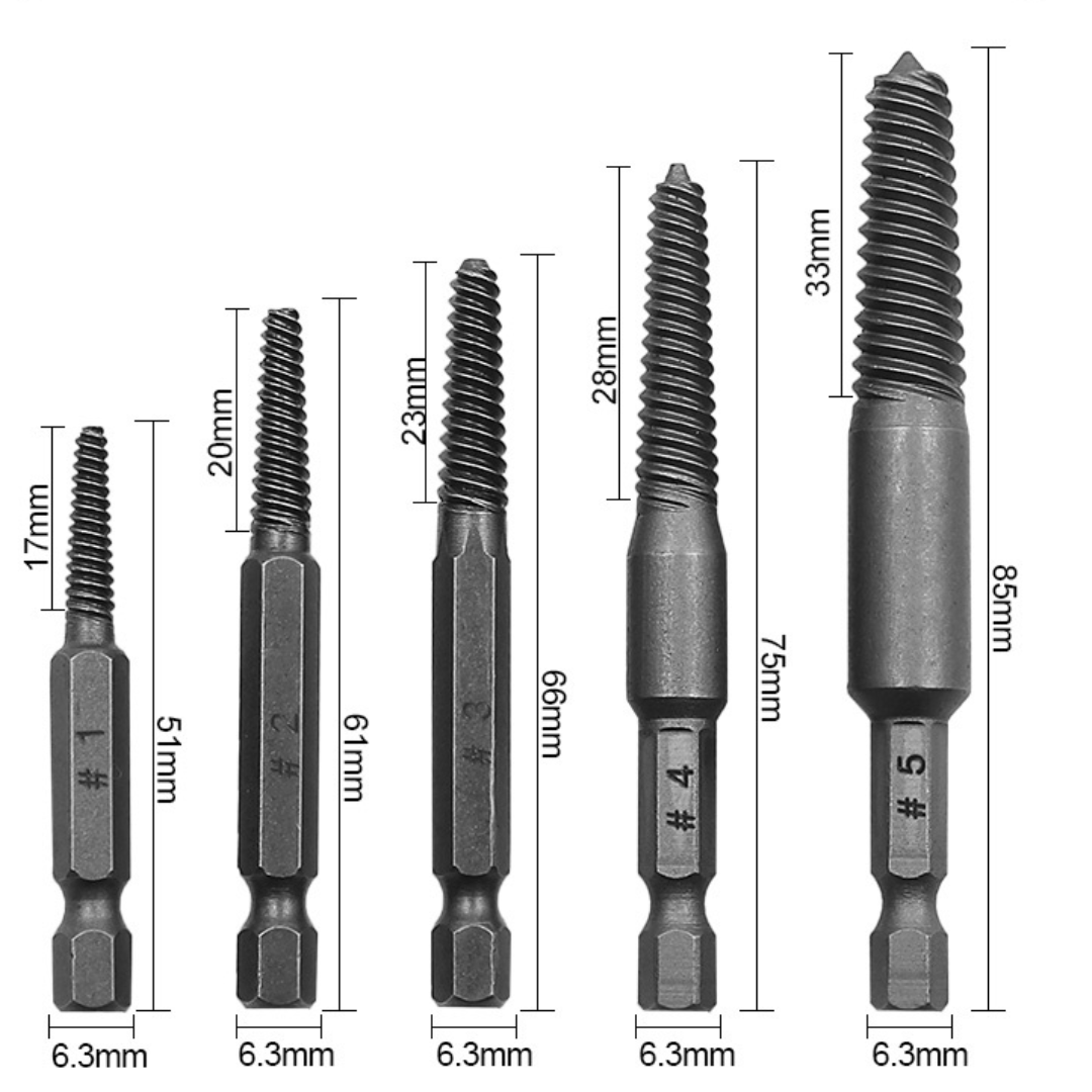 Brocas Extratoras Para Parafusos | Conjunto Completo