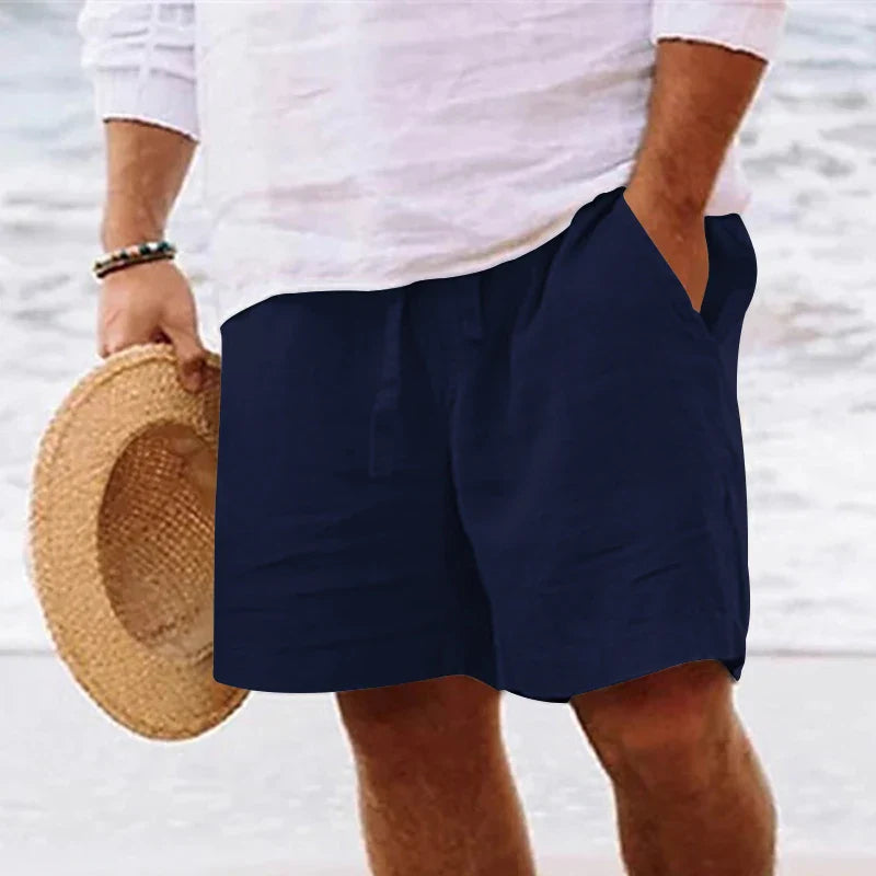 Short Masculino Cargo de Algodão e Linho Ferrazi