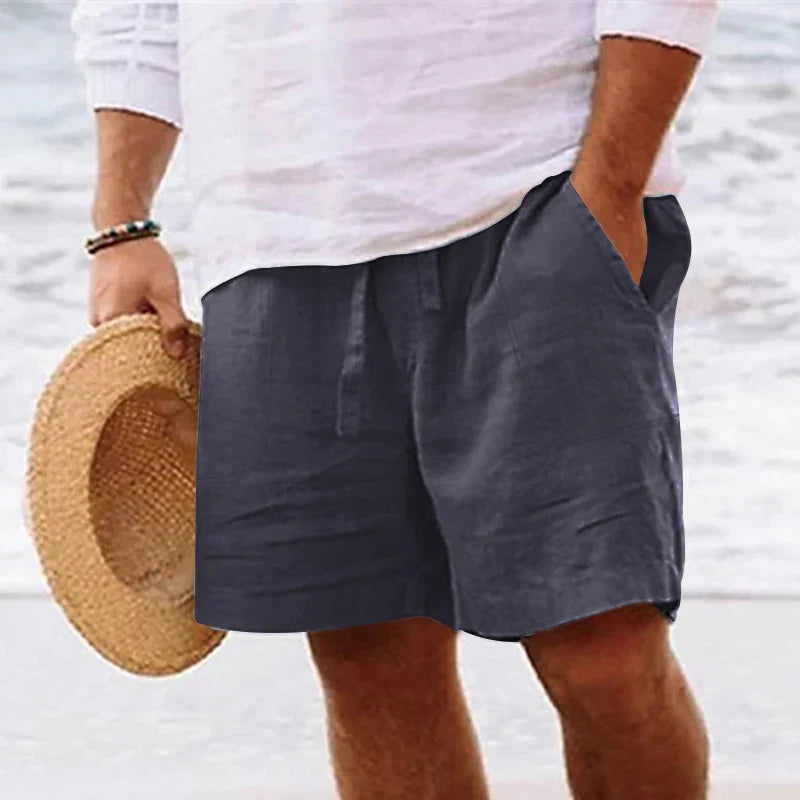 Short Masculino Cargo de Algodão e Linho Ferrazi