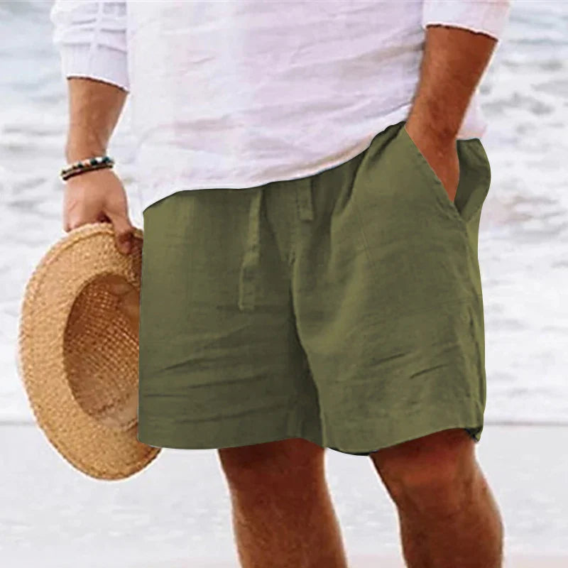 Short Masculino Cargo de Algodão e Linho Ferrazi