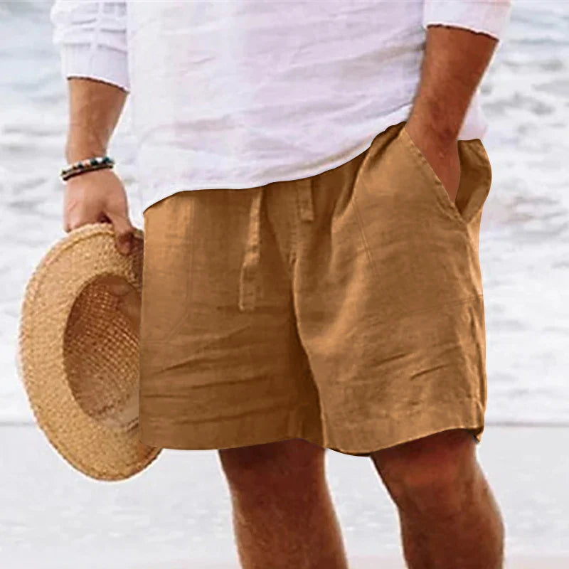 Short Masculino Cargo de Algodão e Linho Ferrazi