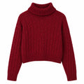 Suéter Feminino de Inverno em Tricô com Estampa Geométrica Ferrazi