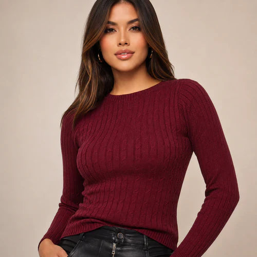 Suéter Feminino de Tricô Modal Elegance para Inverno Ferrazi