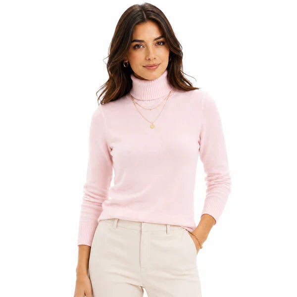 Suéter Feminino em Tricô Gola Alta para Inverno Ferrazi