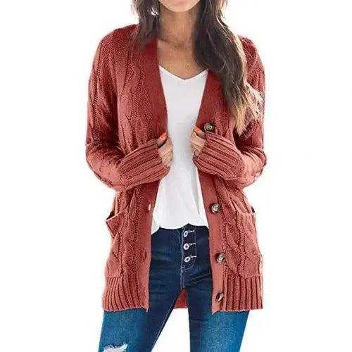 Suéter Cardigan Feminino De Tricô Ferrazi