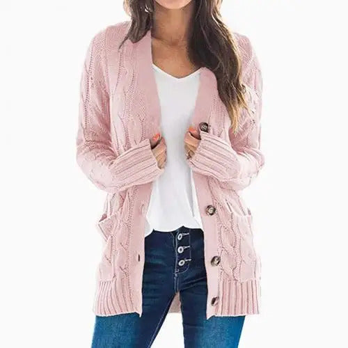 Suéter Cardigan Feminino De Tricô Ferrazi