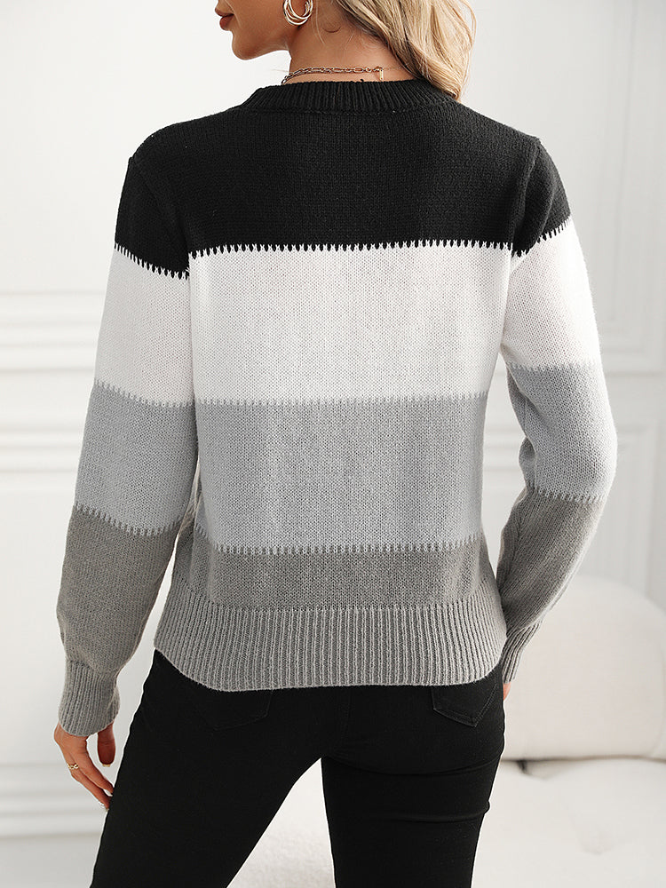 Suéter Feminino de Inverno Casual de Malha Ferrazi