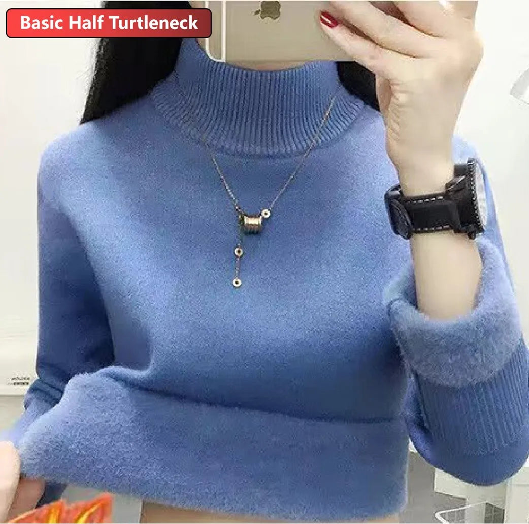 Suéter Feminino de Inverno em Lã Forrado Ferrazi