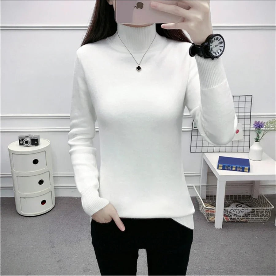 Suéter Feminino de Inverno em Lã Forrado Ferrazi