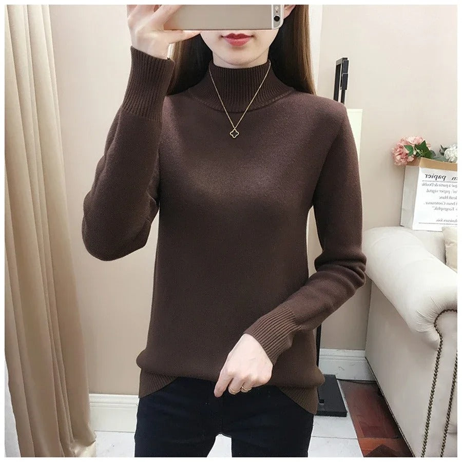 Suéter Feminino de Inverno em Lã Forrado Ferrazi