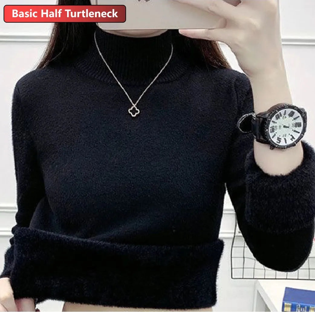Suéter Feminino de Inverno em Lã Forrado Ferrazi
