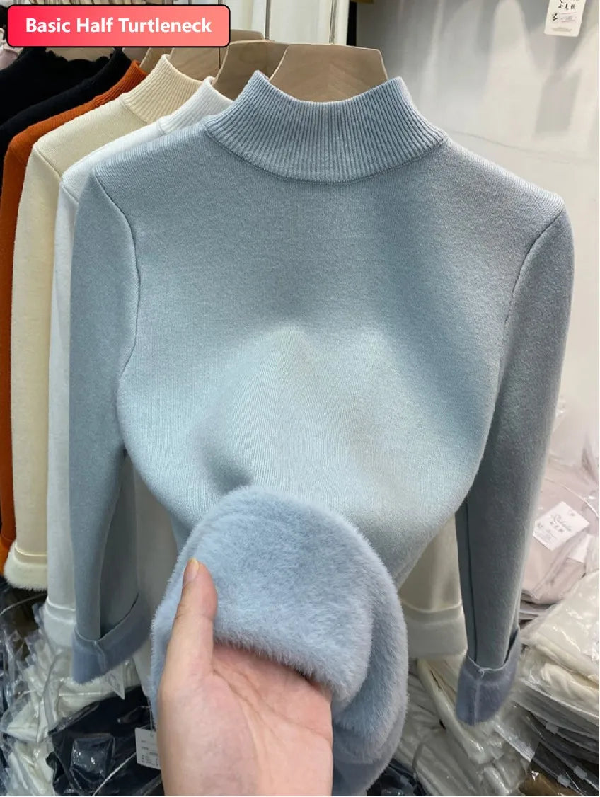 Suéter Feminino de Inverno em Lã Forrado Ferrazi