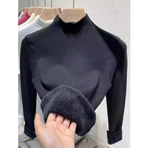 Suéter de Inverno Feminino de Lã Forrado Ferrazi