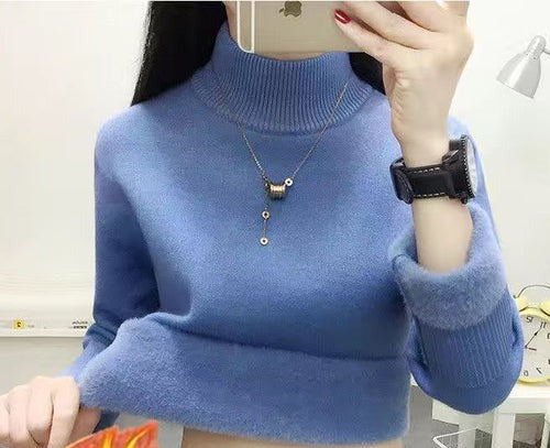 Suéter de Inverno Feminino de Lã Peluciado Ferrazi