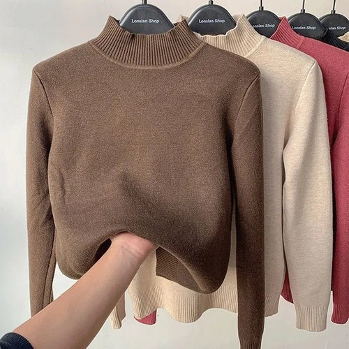 Suéter de Inverno Feminino de Lã Peluciado Ferrazi