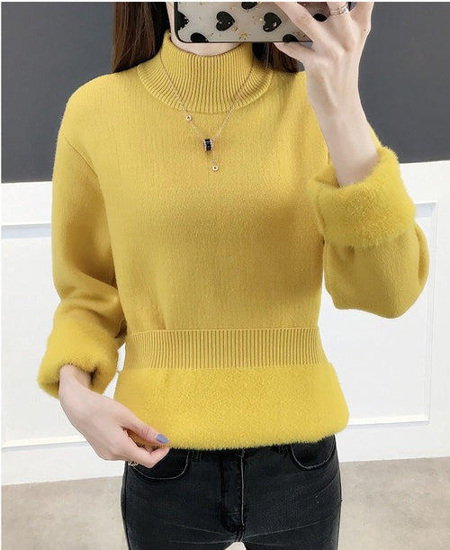 Suéter de Inverno Feminino de Lã Peluciado Ferrazi