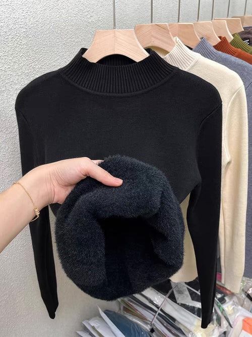 Suéter de Inverno Feminino de Lã Peluciado Ferrazi
