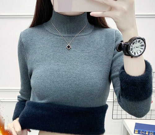 Suéter de Inverno Feminino de Lã Peluciado Ferrazi