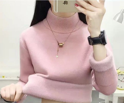 Suéter de Inverno Feminino de Lã Peluciado Ferrazi