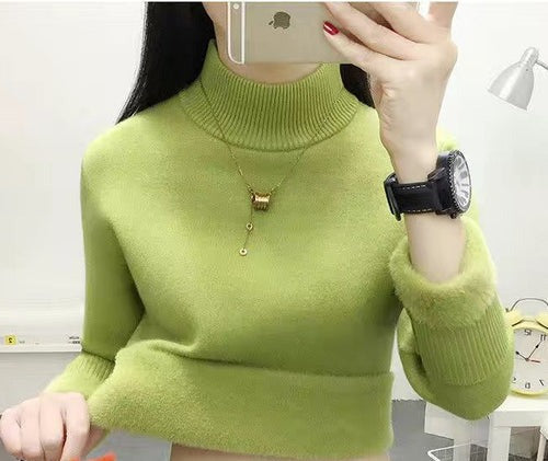 Suéter de Inverno Feminino de Lã Peluciado Ferrazi