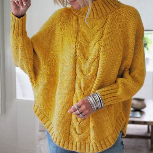 Suéter de Tricô Feminino Gola Alta Ferrazi