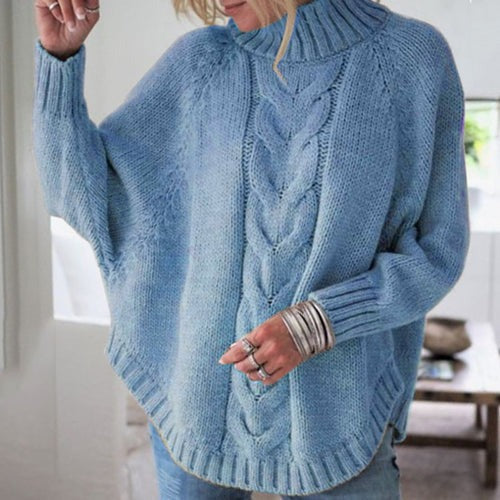 Suéter de Tricô Feminino Gola Alta Ferrazi