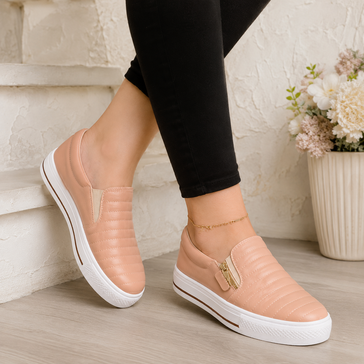 Tênis Feminino Slip On Anatômico Flexível Ferrazi