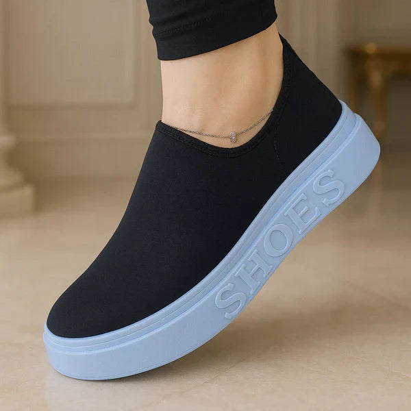 Tênis Feminino Slip On Malha Knit Sem Cadarço Casual Ferrazi