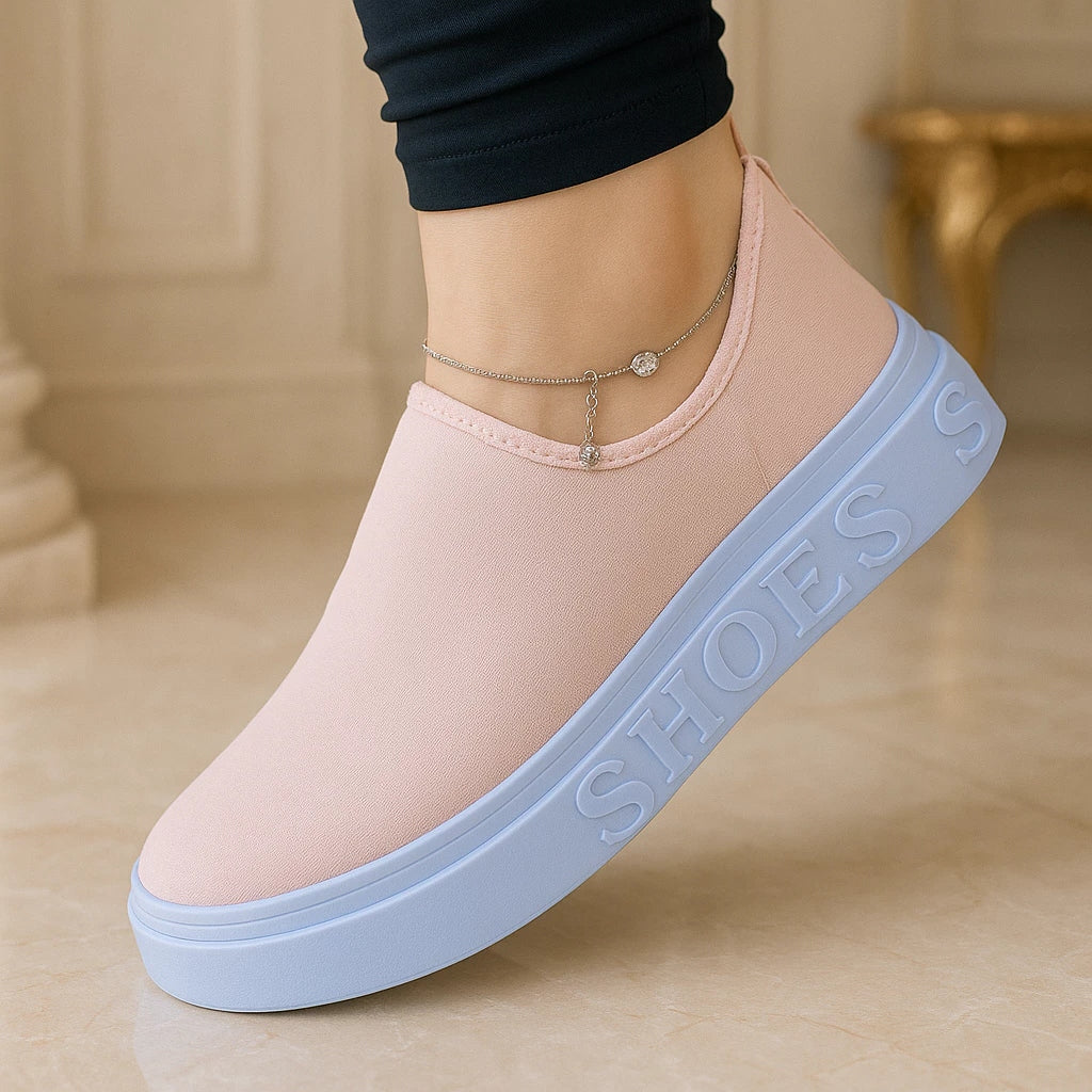 Tênis Feminino Slip On Estilo Meia Sem Cadarço Casual Ferrazi