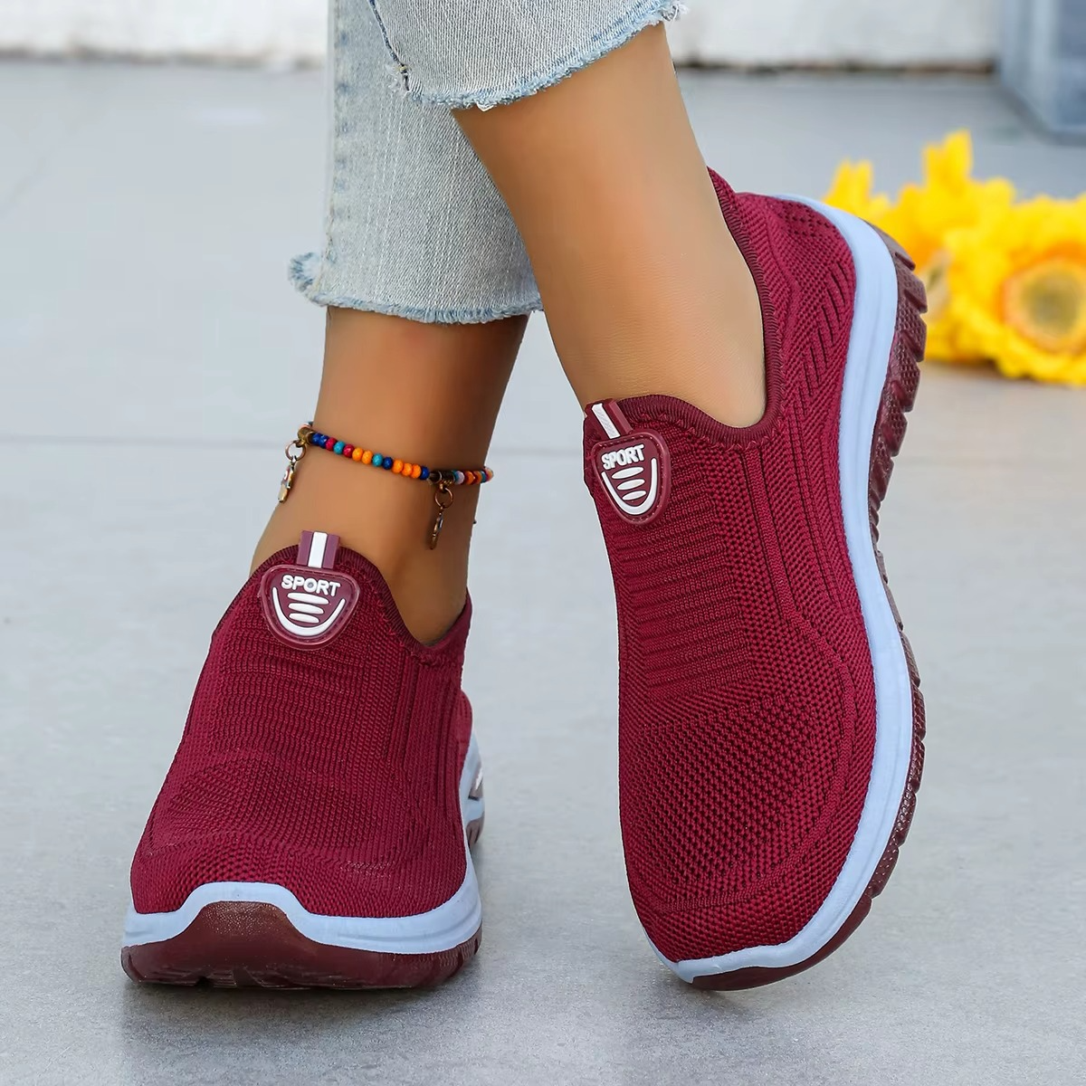 Tênis Feminino Slip On Respirável com Solado Antiderrapante Ferrazi