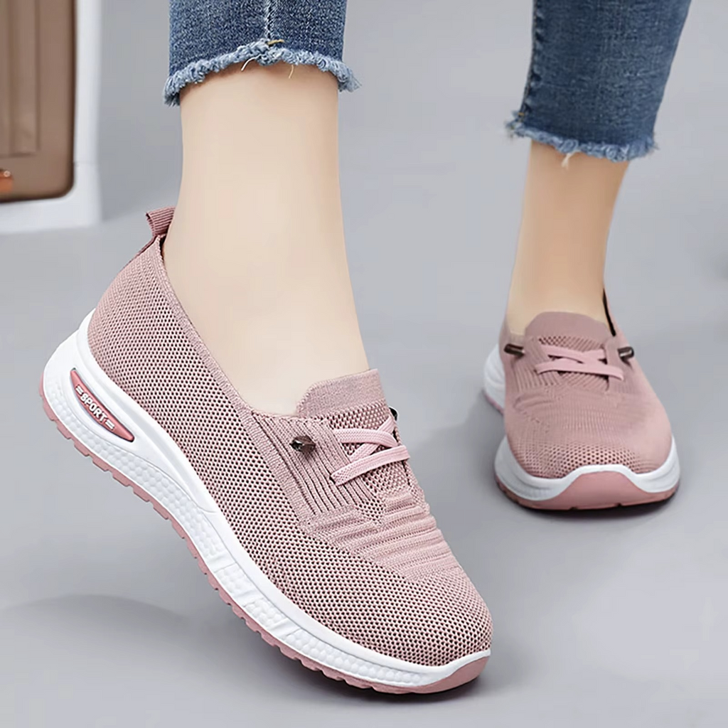 Tênis Feminino Slip On em Malha Respirável Leve e Antiderrapante Ferrazi
