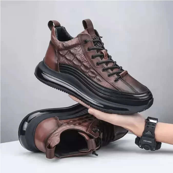 Tênis Casual Texturizado Majestade Urbano Eclipse, Estilo Elevado com Conforto e Presença
