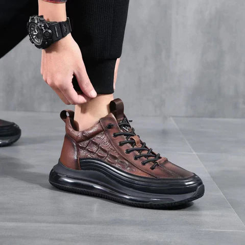 Tênis Casual Texturizado Majestade Urbano Eclipse, Estilo Elevado com Conforto e Presença