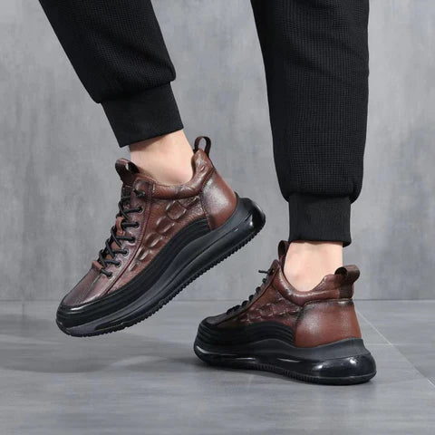 Tênis Casual Texturizado Majestade Urbano Eclipse, Estilo Elevado com Conforto e Presença