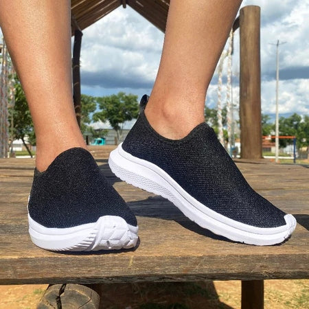 Tênis Meia Feminino Slip On Leve e Confortável Ferrazi - Compre 1 Leve 2