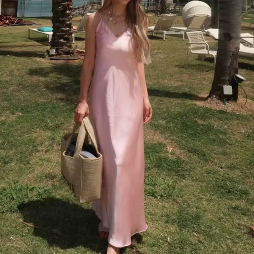 Vestido Feminino Elegante de Verão com Decote V Ferrazi