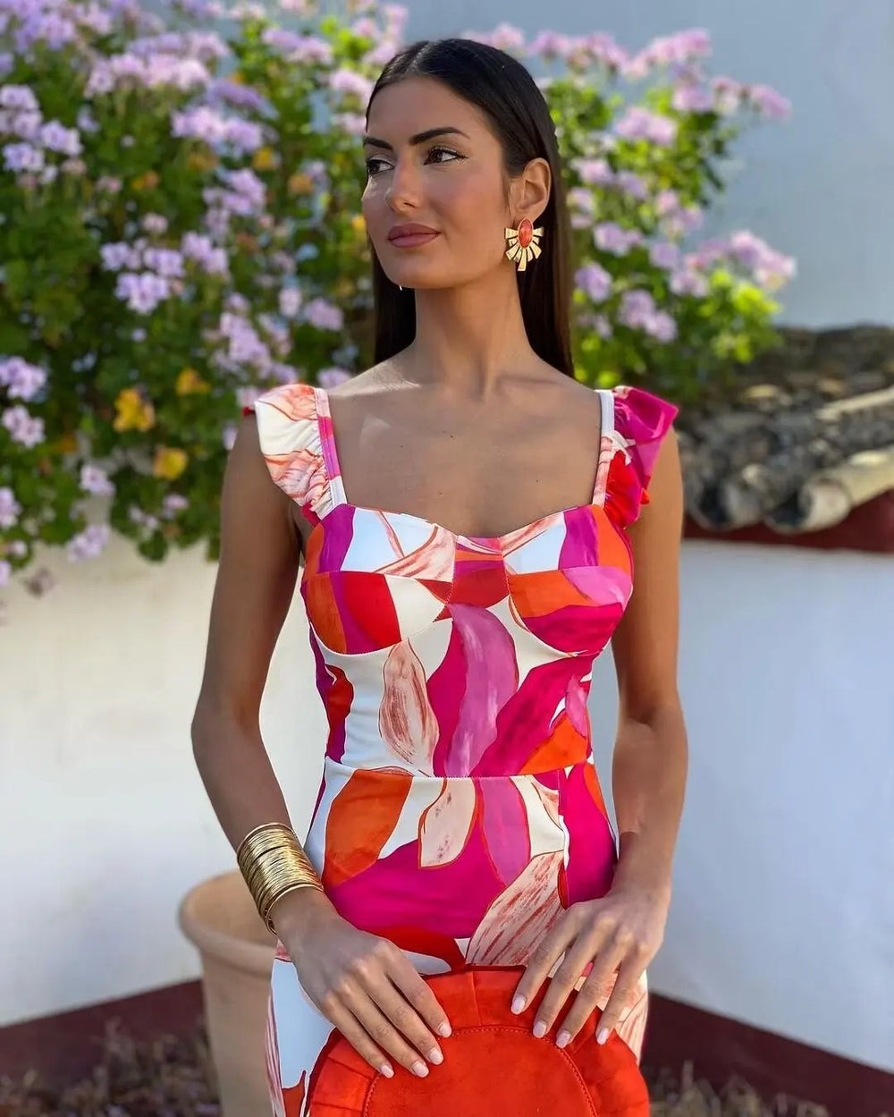 Vestido Feminino Estampado Vintage Ferrazi
