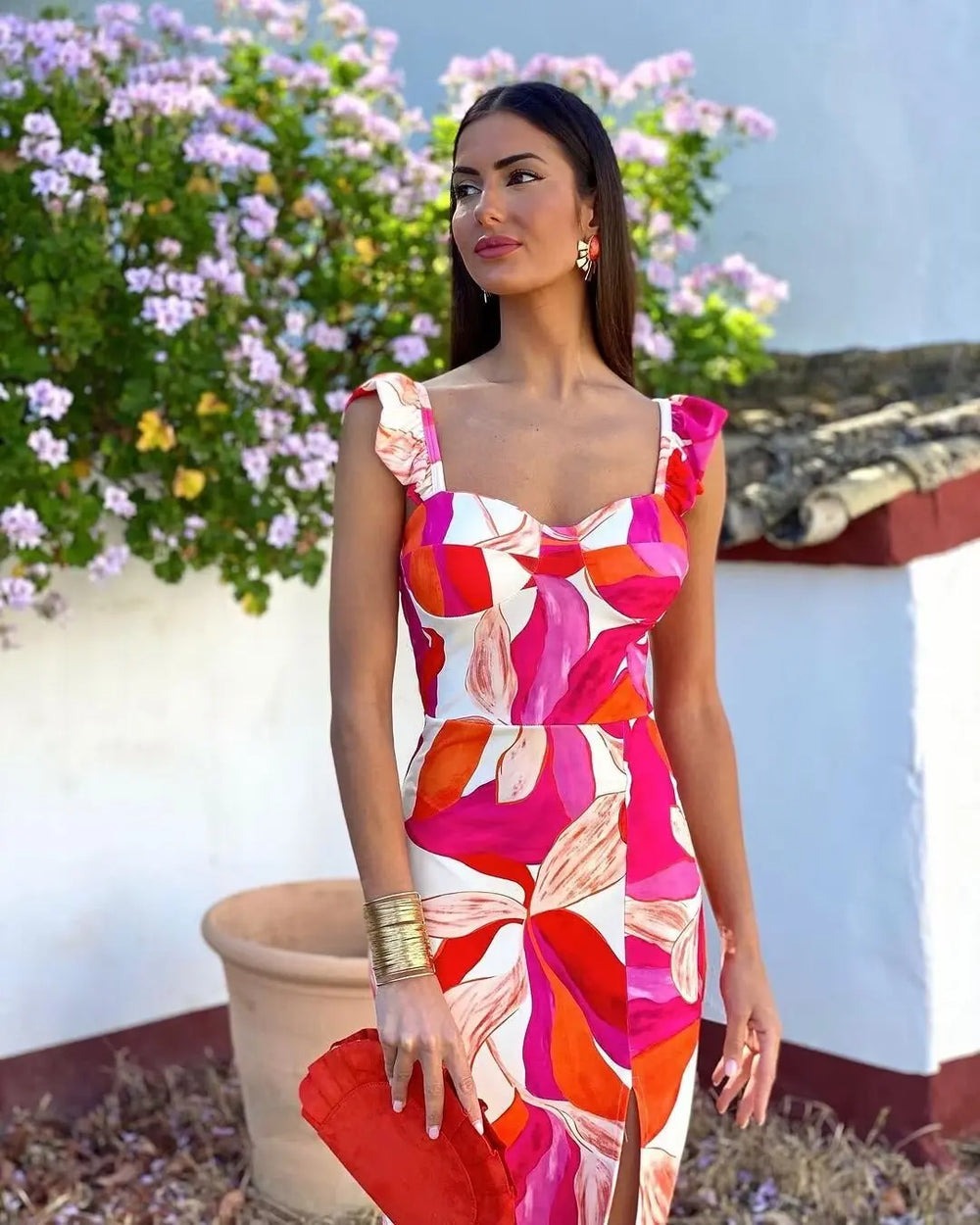 Vestido Feminino Estampado Vintage Ferrazi