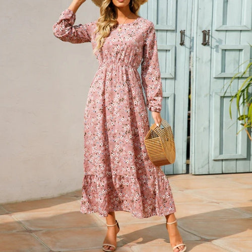 Vestido Feminino Longo Florido de Verão Ferrazi