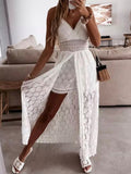 Vestido Feminino Longo de Renda c/Short Ferrazi