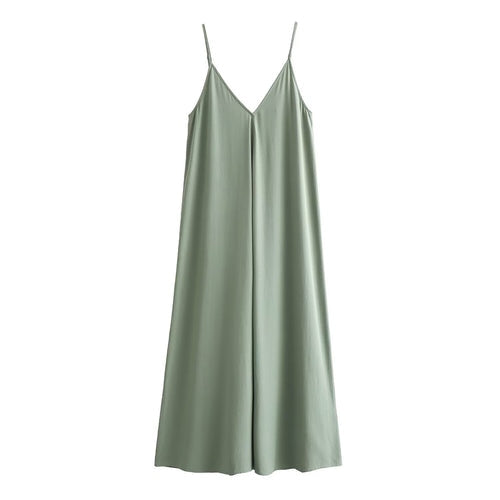 Vestido Feminino Longo de Verão Drapeado com Costas Nua Ferrazi