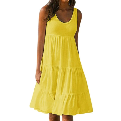 Vestido Feminino Midi Básico Plissado Ferrazi