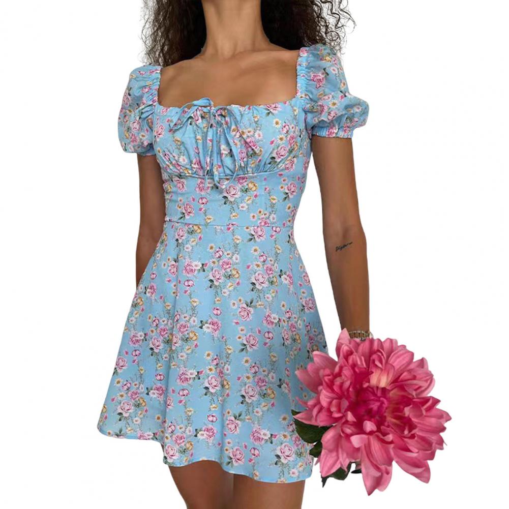 Vestido Feminino Midi Floral Curto Ferrazi