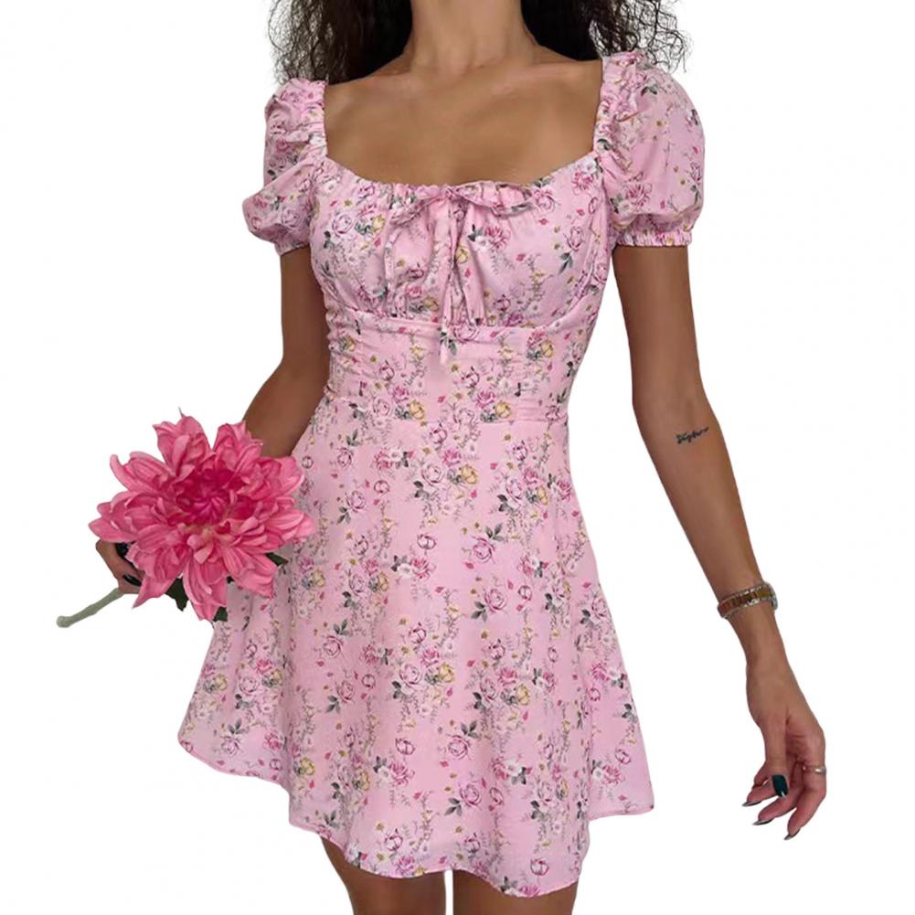 Vestido Feminino Midi Floral Curto Ferrazi
