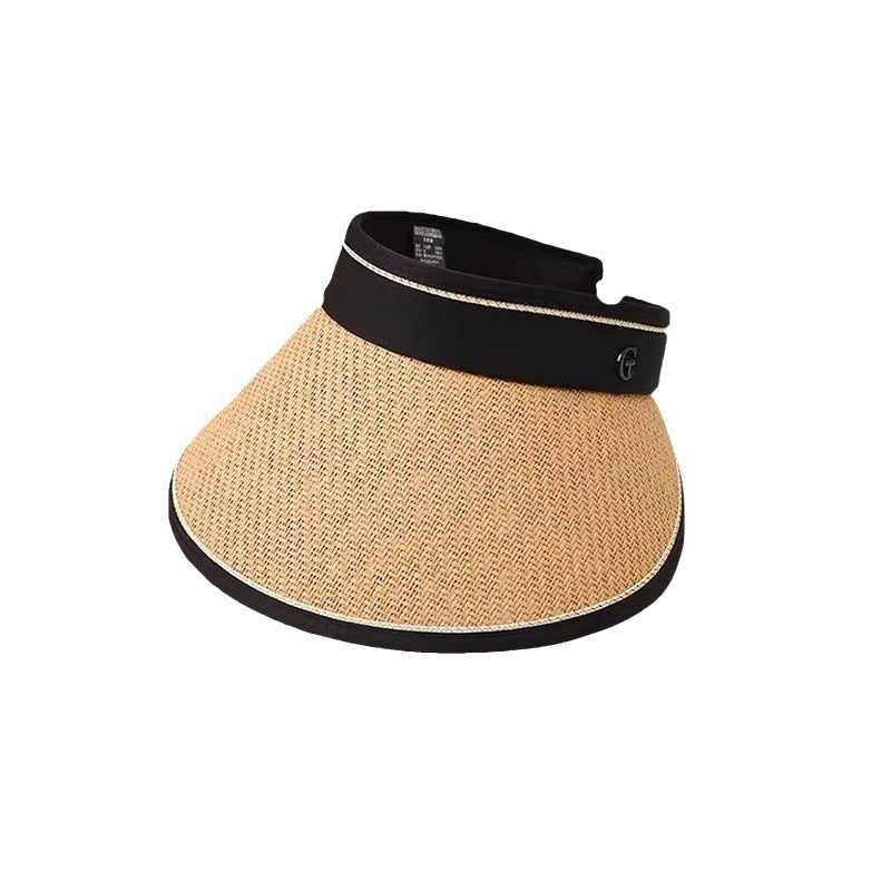 Viseira Chapéu Feminino de Palha com Proteção UV50+ Ferrazi